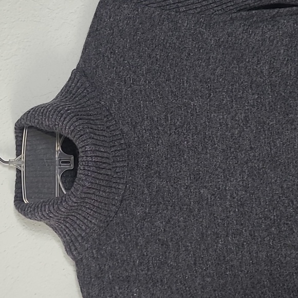 Joseph  Tricot Charcoal Long Sleeve Wool Dress Size M - Picture 2 of 9